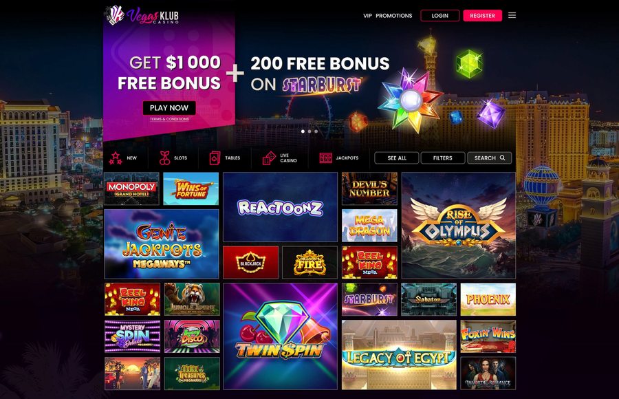 Vegas Club Casino - Web Design - Times Six VA